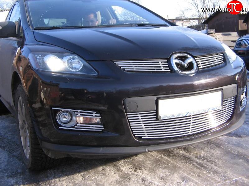 10 199 р. Декоративная вставка воздухозаборника Berkut Mazda CX-7 ER дорестайлинг (2006-2010)  с доставкой в г. Пермь