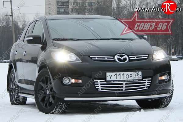 10 664 р. Защита переднего бампера d 42 Mazda CX-7 ER дорестайлинг (2006-2010)  с доставкой в г. Пермь
