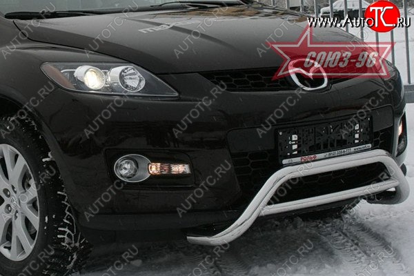 13 409 р. Защита переднего бампера Souz-96 (d60) Mazda CX-7 ER дорестайлинг (2006-2010)  с доставкой в г. Пермь