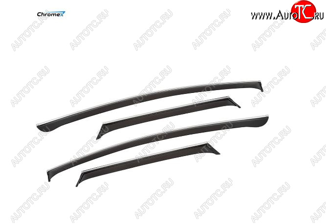 5 299 р. Дефлекторы окон с хромированым молдингом CHROMEX Mazda CX-7 ER дорестайлинг (2006-2010)  с доставкой в г. Пермь