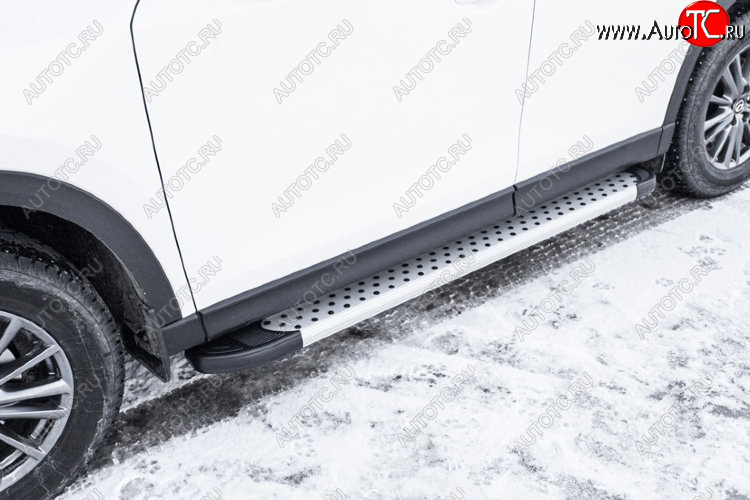 17 399 р. Пороги алюминиевые Slitkoff Mazda MX-5 (2005-2015) (Standart Silver)  с доставкой в г. Пермь