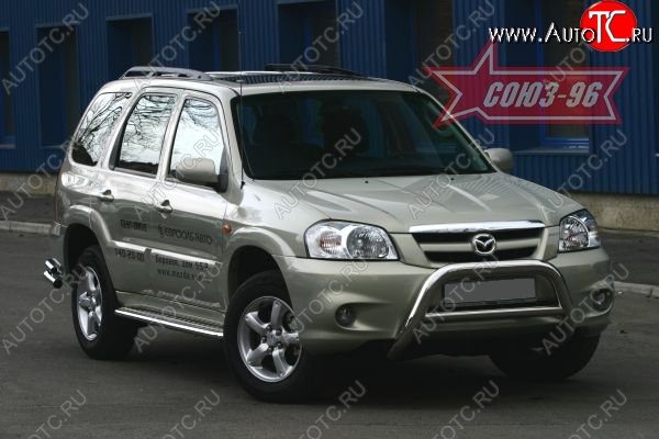 19 718 р. Защита переднего бампера Souz-96 (d76) Mazda Tribute  рестайлинг (2008-2011)  с доставкой в г. Пермь