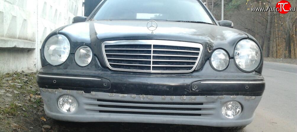 5 199 р. Накладка на передний бампер Sport Mercedes-Benz E-Class W210 дорестайлинг седан (1996-1999)  с доставкой в г. Пермь