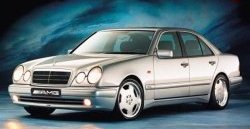 4 499 р. Комплект порогов AMG E45 Mercedes-Benz E-Class W210 дорестайлинг седан (1996-1999) (Неокрашенные)  с доставкой в г. Пермь. Увеличить фотографию 2