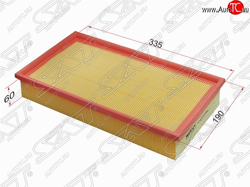 369 р. Фильтр воздушный двигателя SAT (335х190х60 mm)  Mercedes-Benz E-Class  W210 (1996-2003) дорестайлинг седан, дорестайлинг универсал, седан рестайлинг, универсал рестайлинг  с доставкой в г. Пермь