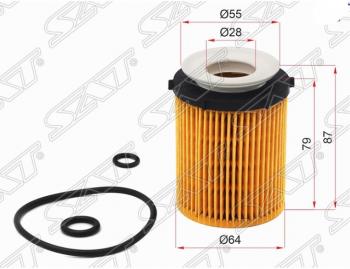 Фильтр масляный SAT (картридж) Mercedes-Benz A class ( W176,  W177) - E-Class ( W212,  W213,  S213)