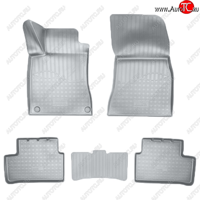 3 369 р. Коврики салонные Noplast (3D)  Mercedes-Benz A class  W177 - CLA class  C118 (Серые)  с доставкой в г. Пермь