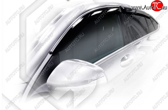 2 099 р. Дефлектора окон CA-Plastiс Mercedes-Benz GLC class C253 (2016-2025) (Classic полупрозрачный, Без хром молдингов)  с доставкой в г. Пермь