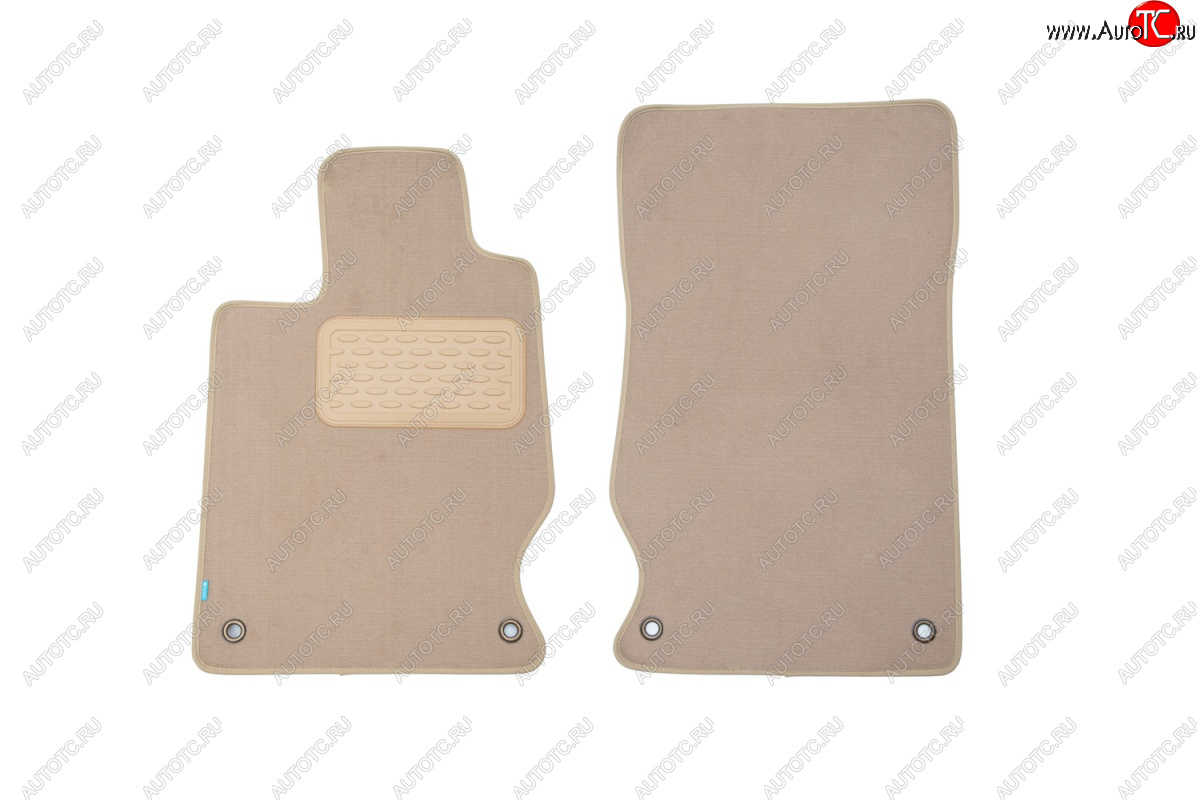 339 р. Текстильные коврики салона Klever Premium (передние 2шт)  Mercedes-Benz SL class  R230 (2002-2013) (Бежевые)  с доставкой в г. Пермь