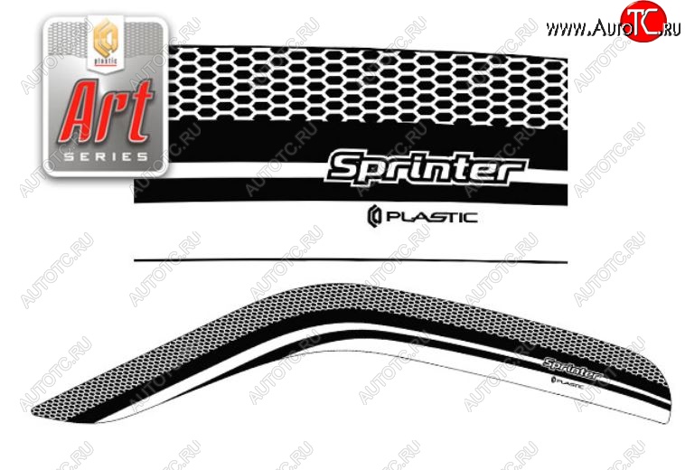 2 159 р. Дефлектора окон CA-Plastic  Mercedes-Benz Sprinter  W906 (2006-2013) (Серия Art графит, Без хром.молдинга)  с доставкой в г. Пермь