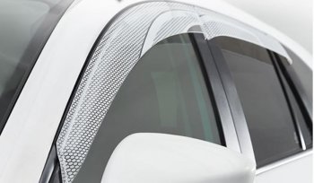 2 159 р. Дефлектора окон CA-Plastic  Mercedes-Benz Sprinter  W906 (2014-2018) рестайлинг (Серия Art белая, Без хром.молдинга)  с доставкой в г. Пермь. Увеличить фотографию 2