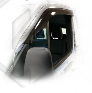 1 899 р. Дефлектора окон CA-Plastiс Mercedes-Benz Sprinter W910 (2018-2025) (серия Classic полупрозрачный, Без хром молдингов)  с доставкой в г. Пермь. Увеличить фотографию 2