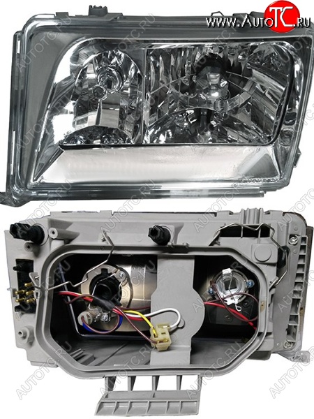 14 999 р. Левая передняя фара SAT (93-95, хрусталь) Mercedes-Benz E-Class S124 универсал рестайлинг (1993-1996)  с доставкой в г. Пермь
