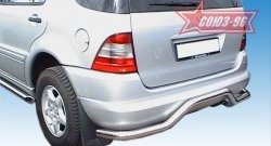Защита заднего бампера Souz-96 (d60) Mercedes-Benz ML class  W163 (1997-2001) дорестайлинг