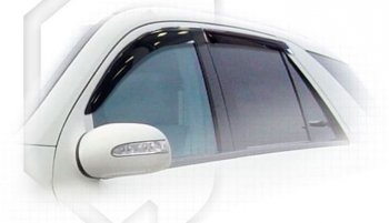 Дефлектора окон CA-Plastiс Mercedes-Benz ML class W164 рестайлинг (2008-2011) (Classic полупрозрачный, Без хром.молдинга)
