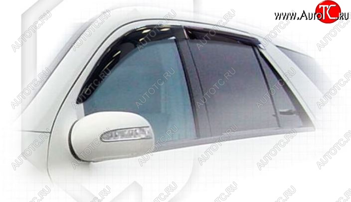 2 099 р. Дефлектора окон CA-Plastiс Mercedes-Benz ML class W164 рестайлинг (2008-2011) (Classic полупрозрачный, Без хром.молдинга)  с доставкой в г. Пермь