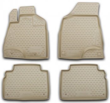 Комплект ковриков салона Element (полиуретан) Mercedes-Benz ML class W164 дорестайлинг (2005-2008) (Бежевые)
