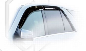 Дефлектора окон CA-Plastiс Mercedes-Benz ML class W166 (2011-2015) (Classic полупрозрачный, Без хром.молдинга)