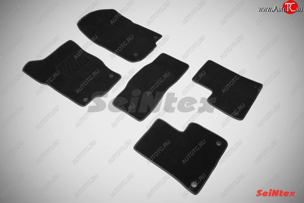 3 299 р. Износостойкие коврики в салон SeiNtex Premium LUX 4 шт. (ворсовые) Mercedes-Benz ML class W166 (2011-2015)  с доставкой в г. Пермь
