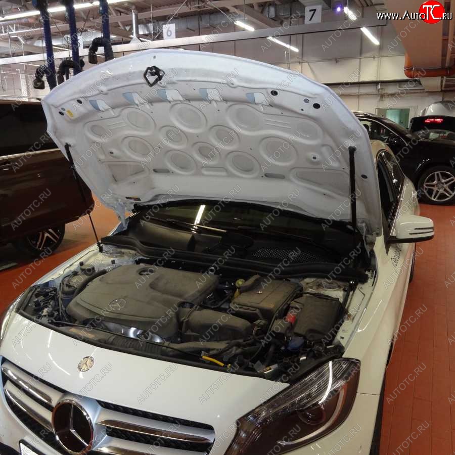 2 749 р. Упоры капота Russtal Mercedes-Benz A class W176 дорестайлинг, хэтчбэк 5 дв. (2012-2015)  с доставкой в г. Пермь