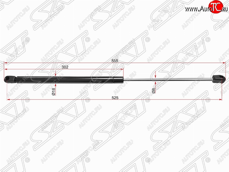 499 р. Правый газовый упор крышки багажника SAT Mercedes-Benz A class W176 дорестайлинг, хэтчбэк 5 дв. (2012-2015)  с доставкой в г. Пермь