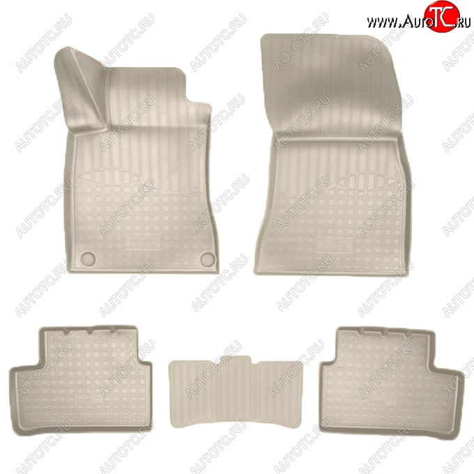 3 369 р. Коврики салонные Noplast (3D)  Mercedes-Benz A class  W177 - CLA class  C118 (Бежевые)  с доставкой в г. Пермь