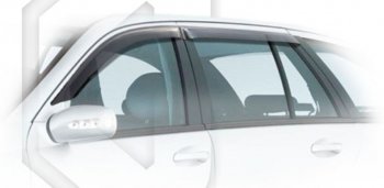 Дефлектора окон CA-Plastic Mercedes-Benz C-Class  W202 (1993-1997) дорестайлинг седан (Classic полупрозрачный, Без хром.молдинга)