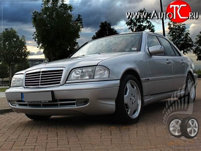 11 399 р. Передний бампер AMG Mercedes-Benz C-Class W202 дорестайлинг седан (1993-1997) (Неокрашенный)  с доставкой в г. Пермь