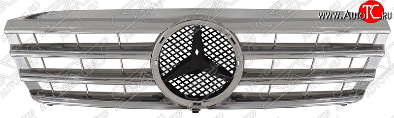 5 349 р. Решётка радиатора SAT (SPORT, с местом под эмблему) Mercedes-Benz C-Class W203 дорестайлинг седан (2000-2004) (Неокрашенная)  с доставкой в г. Пермь