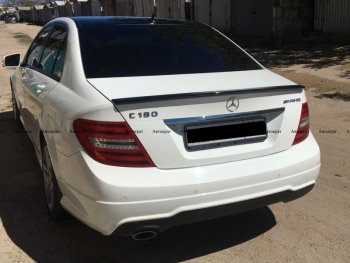 3 399 р. Лип спойлер АВТОКРАТ AMG Mercedes-Benz C-Class W204 дорестайлинг седан (2007-2011) (Неокрашенный)  с доставкой в г. Пермь. Увеличить фотографию 4