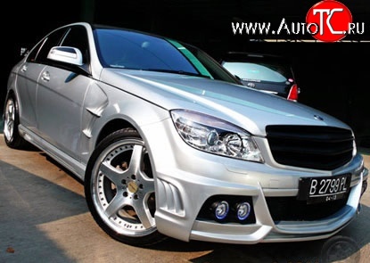19 949 р. Передний бампер WALD Mercedes-Benz C-Class W204 дорестайлинг седан (2007-2011) (Неокрашенный)  с доставкой в г. Пермь
