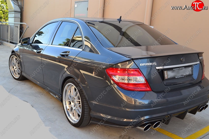 4 849 р. Лип спойлер BRABUS Mercedes-Benz C-Class W204 дорестайлинг седан (2007-2011) (Неокрашенный)  с доставкой в г. Пермь