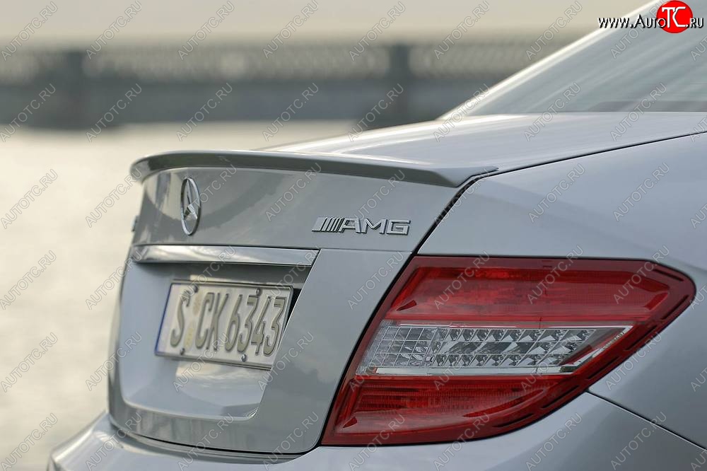 3 499 р. Спойлер багажника AMG Mercedes-Benz C-Class W204 дорестайлинг седан (2007-2011) (Неокрашенный)  с доставкой в г. Пермь