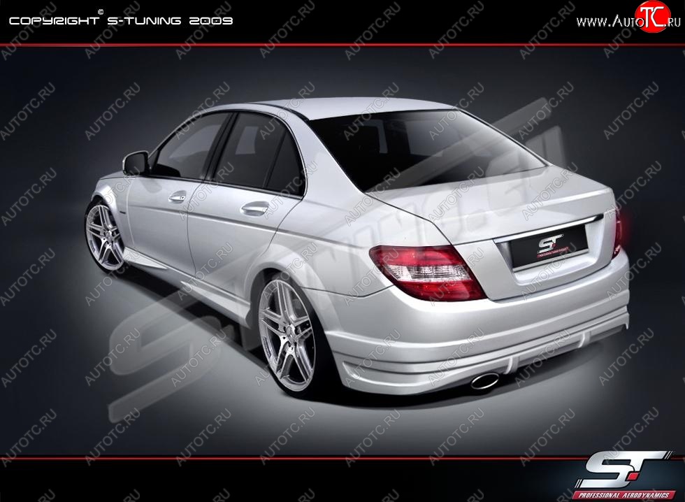 25 899 р. Задний бампер Wild Mercedes-Benz C-Class W204 дорестайлинг седан (2007-2011)  с доставкой в г. Пермь