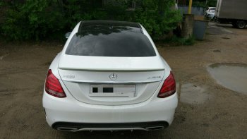 3 399 р. Лип спойлер АВТОКРАТ Mercedes-Benz C-Class W205 дорестайлинг седан (2015-2018) (Неокрашенный)  с доставкой в г. Пермь. Увеличить фотографию 2