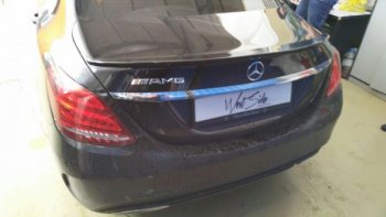 3 399 р. Лип спойлер АВТОКРАТ Mercedes-Benz C-Class W205 дорестайлинг седан (2015-2018) (Неокрашенный)  с доставкой в г. Пермь. Увеличить фотографию 4
