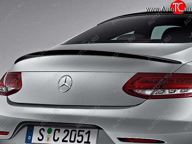 3 999 р. Спойлер багажника AMG Mercedes-Benz C-Class W205 дорестайлинг седан (2015-2018) (Неокрашенный)  с доставкой в г. Пермь