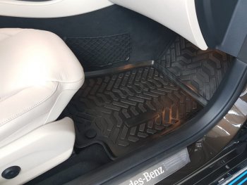 2 049 р. Комплект ковриков в салон Aileron 3D (с подпятником)  Mercedes-Benz C-Class  W205 (2015-2018) дорестайлинг седан  с доставкой в г. Пермь. Увеличить фотографию 4