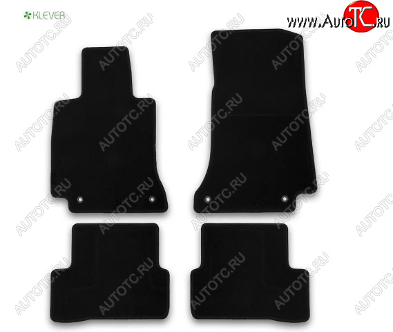 4 849 р. Текстильные коврики салона Klever Econom  Mercedes-Benz C-Class ( С205,  S205,  W205) (2014-2025) дорестайлинг купе, дорестайлинг универсал, дорестайлинг седан, рестайлинг седан (Черные)  с доставкой в г. Пермь