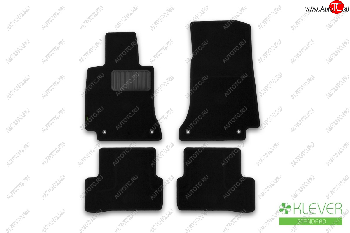 110 р. Текстильные коврики салона Klever Standart  Mercedes-Benz C-Class ( С205,  S205,  W205) (2014-2025) дорестайлинг купе, дорестайлинг универсал, дорестайлинг седан, рестайлинг седан (Черные)  с доставкой в г. Пермь