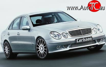 11 399 р. Накладка Carlsson на передний бампер Mercedes-Benz E-Class W211 дорестайлинг седан (2002-2006) (Неокрашенная)  с доставкой в г. Пермь