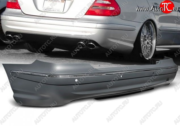 39 949 р. Задний бампер E63 Style Mercedes-Benz E-Class W211 дорестайлинг седан (2002-2006) (Неокрашенный)  с доставкой в г. Пермь