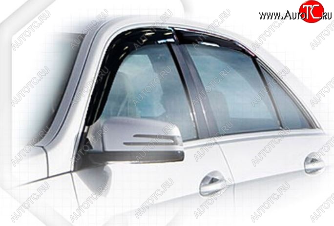 2 099 р. Дефлектора окон CA-Plastiс Mercedes-Benz E-Class W212 дорестайлинг седан (2009-2012) (Classic полупрозрачный, Без хром.молдинга)  с доставкой в г. Пермь