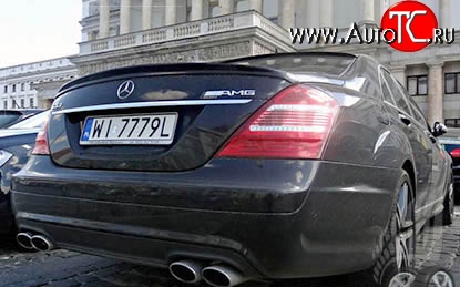 5 099 р. Лип спойлер AMG Mercedes-Benz S class W221 (2006-2013) (Неокрашенный)  с доставкой в г. Пермь