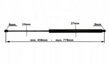 Упор крышки багажника (газовый) SAT Mercedes-Benz Vito W638 (1996-2003)