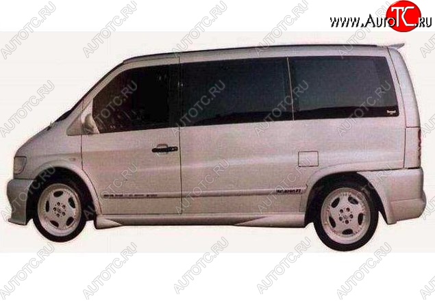 6 249 р. Пороги накладки CT Mercedes-Benz Vito W638 (1996-2003) (Неокрашенные)  с доставкой в г. Пермь