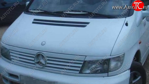 1 199 р. Планка между фарами CT Mercedes-Benz Vito W638 (1996-2003) (Неокрашенные)  с доставкой в г. Пермь