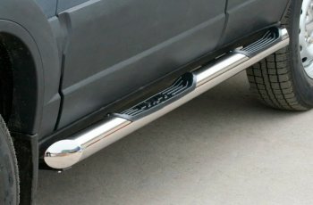 Защита порогов ТехноСфера (Техно Сфера) (D76, с проступями) Mercedes-Benz Vito W639 дорестайлинг (2003-2010) (Нержавеющая сталь)