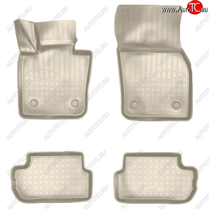 2 489 р. Коврики салонные Noplast (3D)  Mini Hatch  F56 (2013-2025) хэтчбэк 3 дв. (Бежевые)  с доставкой в г. Пермь