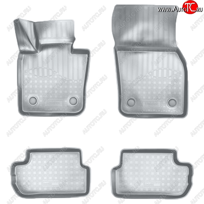 2 489 р. Коврики салонные Noplast (3D)  Mini Hatch  F56 (2013-2025) хэтчбэк 3 дв. (Серые)  с доставкой в г. Пермь